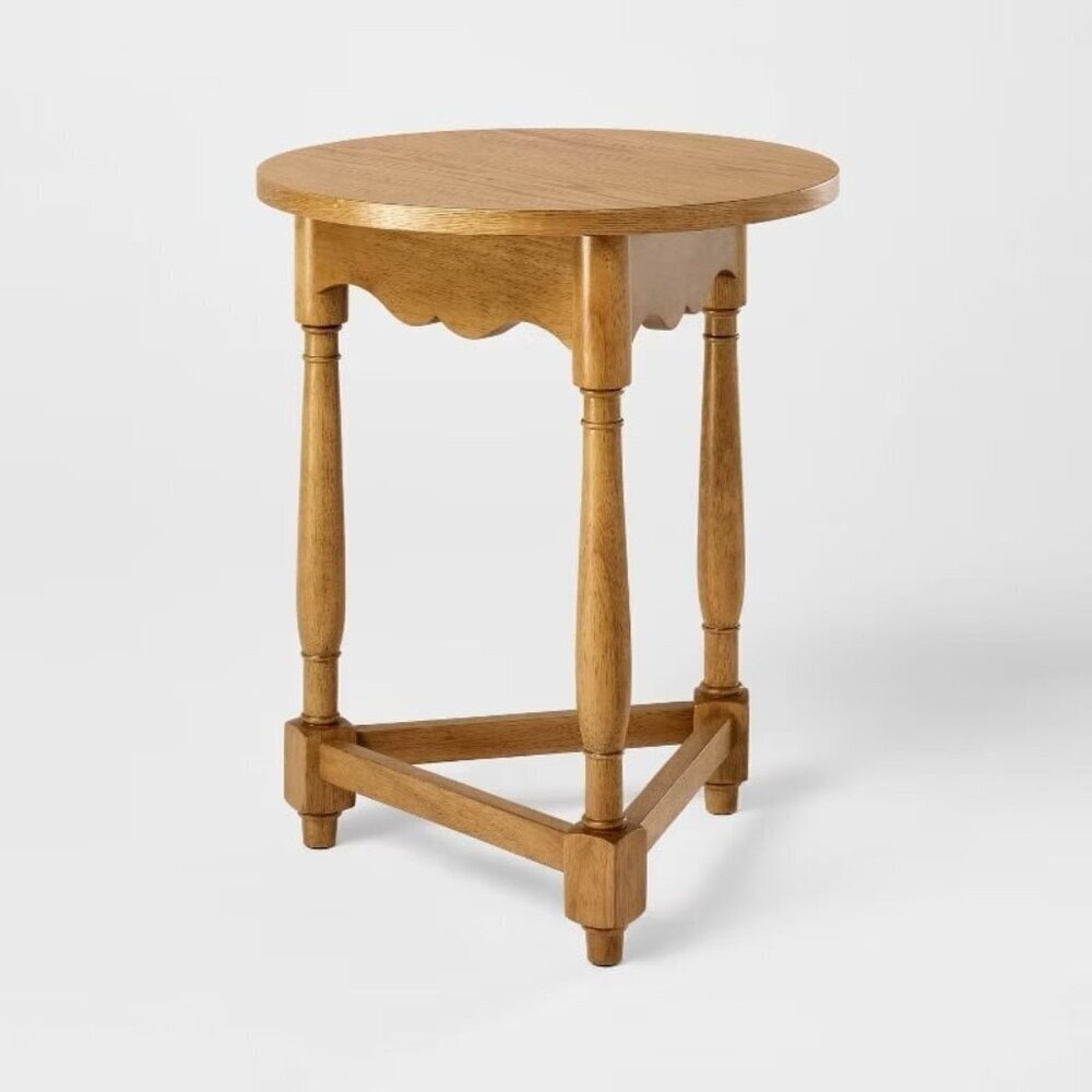 Scalloped Accent Table Light Oak -‎ Threshold Studio McGee - Target 2025 NIB